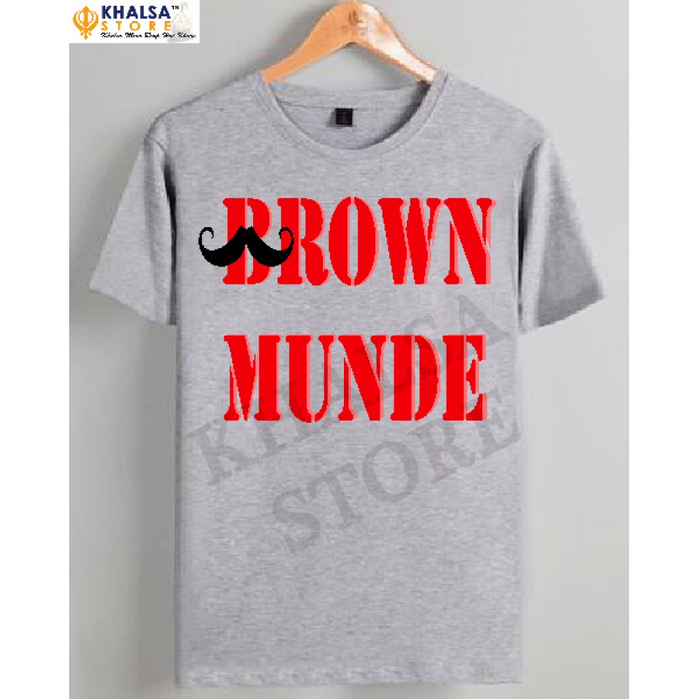 Punjabi T-Shirt -Brown Munde