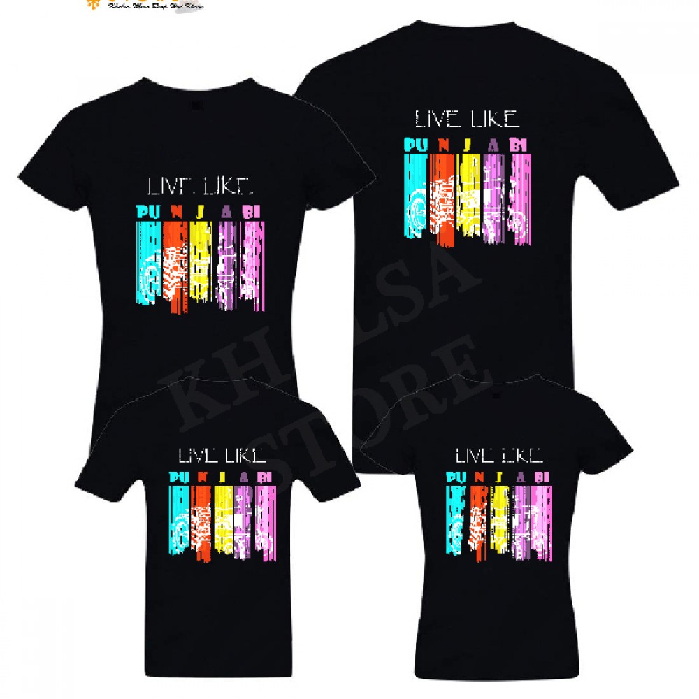 Family T-Shirt -Live Like Punjabi