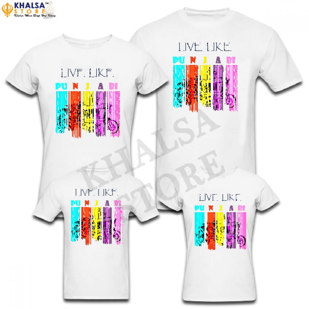 Family T-Shirt -Live Like Punjabi