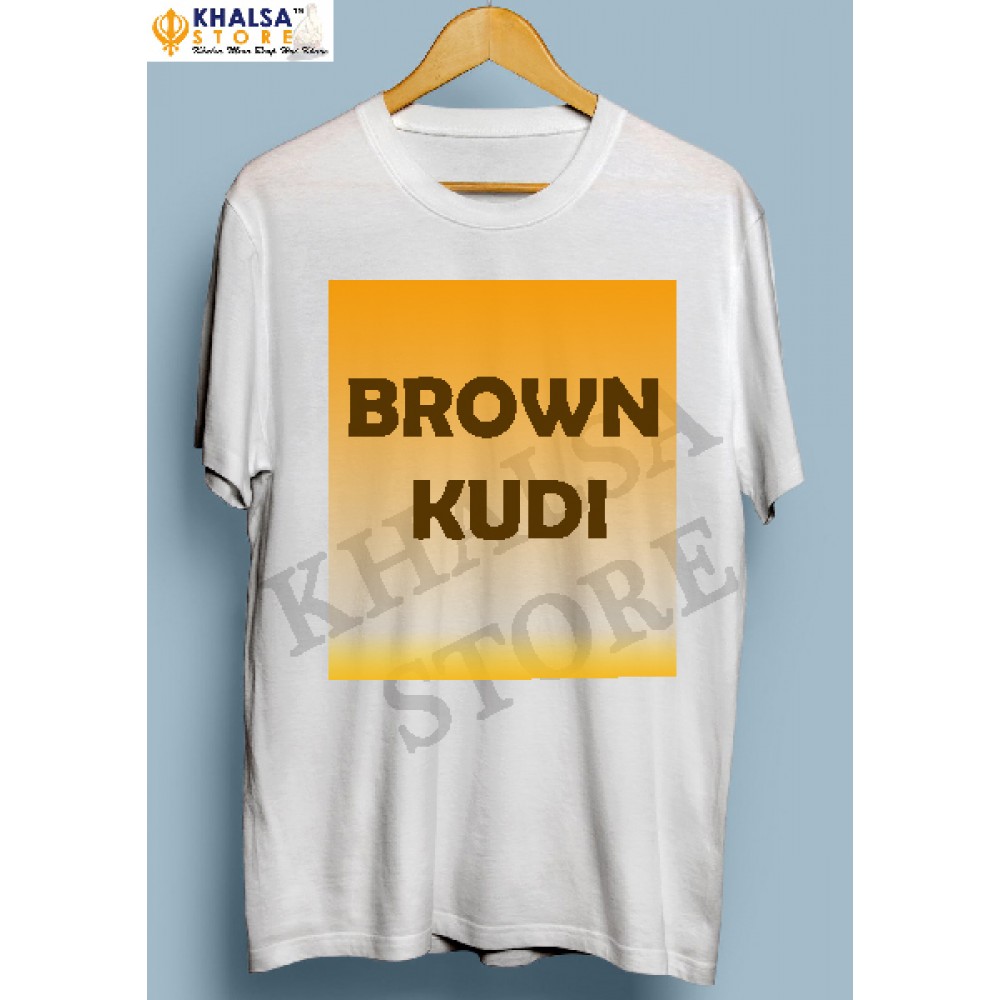 Punjabi T-Shirt - Brown Kudi